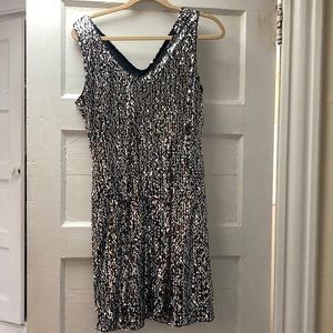 Black/Silver Sequin Dress